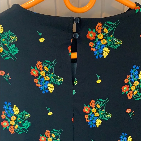 ASOS 3/4 Sleeve Floral Dress w/ Split - Picture 6 of 8